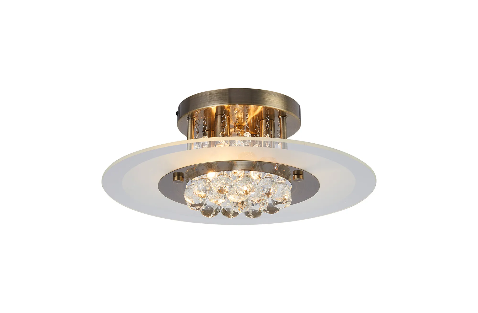 Delmar Crystal Ceiling Lights Diyas Flush Crystal Fittings